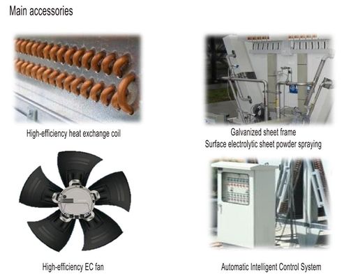 맞춤형 디자인 건조 냉각기 원격 라디에이터 Genset 엔진 냉각용 42000m3/H