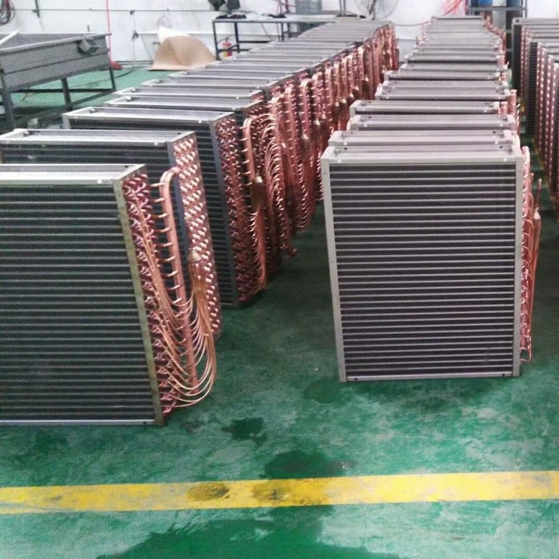 낮은 에너지 소비 HVAC 시스템 공기 처리 장치 사용 열 교환기 증발기